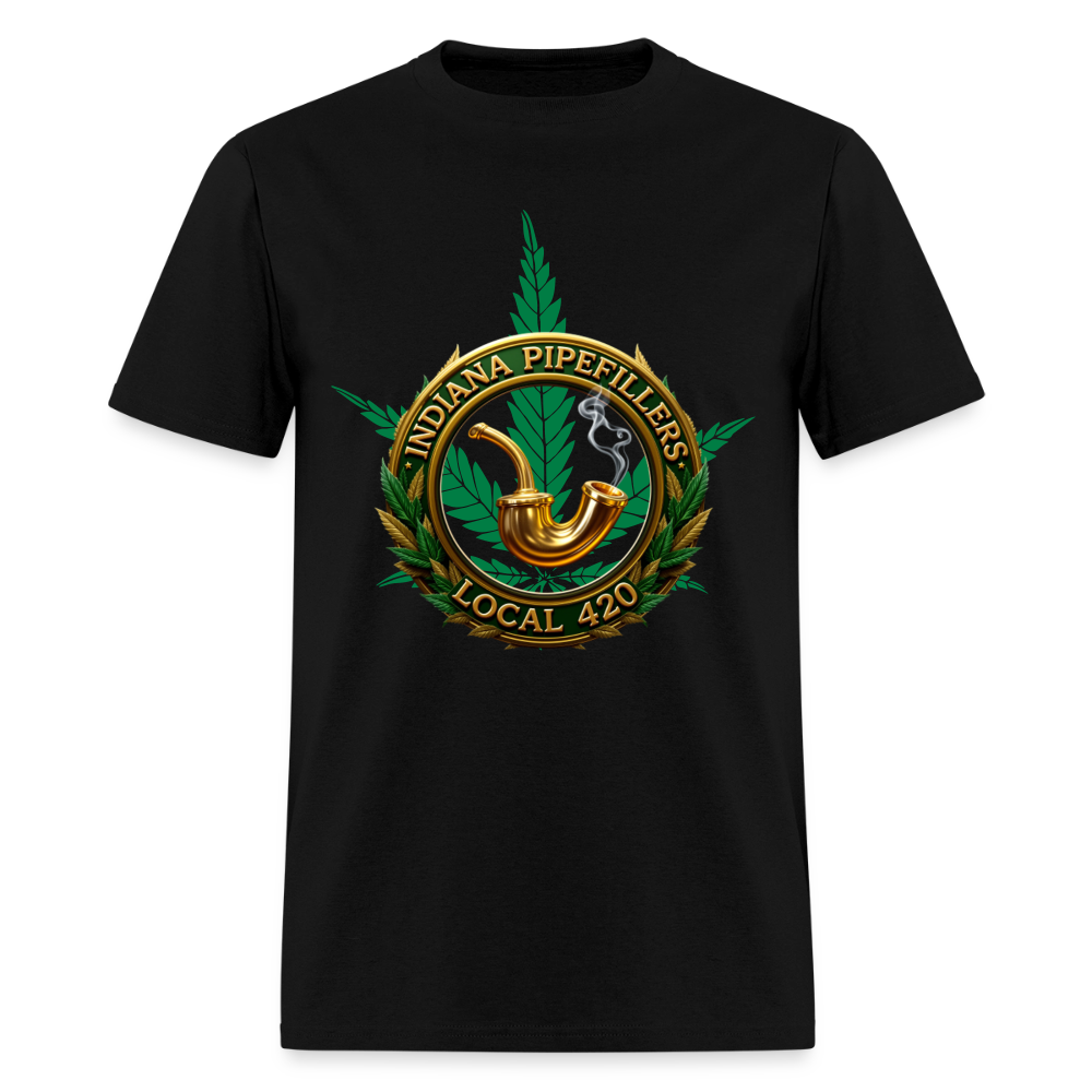 INDIANA PIPEFILLERS LOCAL 420 Men's T-Shirt - black