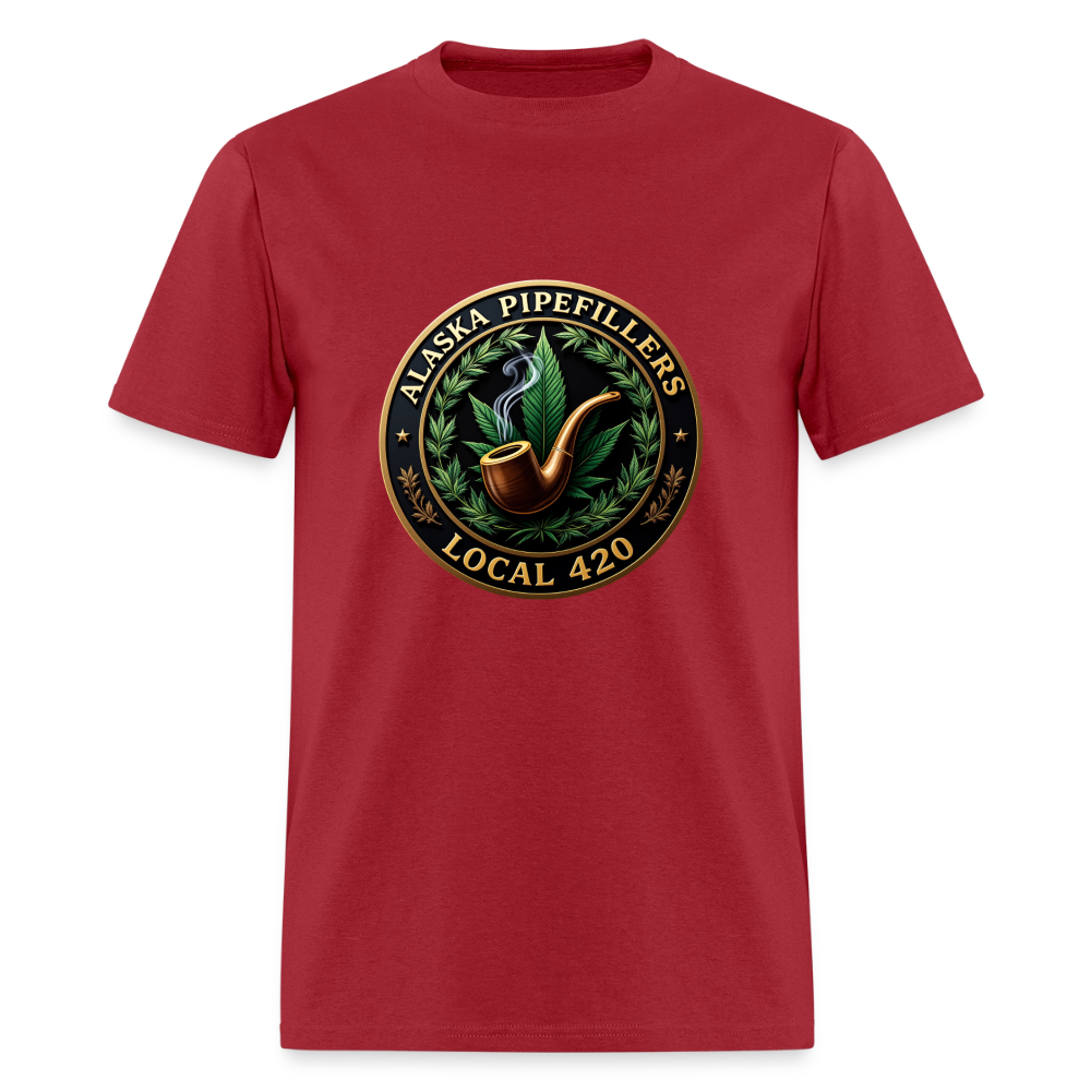 ALASKA PIPEFILLERS LOCAL 420 F/B DESIGN Men's T-Shirt - true red