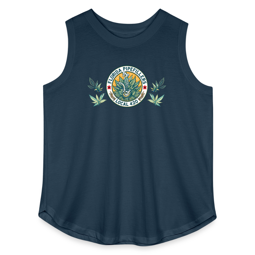 FLORIDA PIPEFILLERS LOCAL 420 F/B DESIGN Women's Curvy Relaxed Tank Top - denim