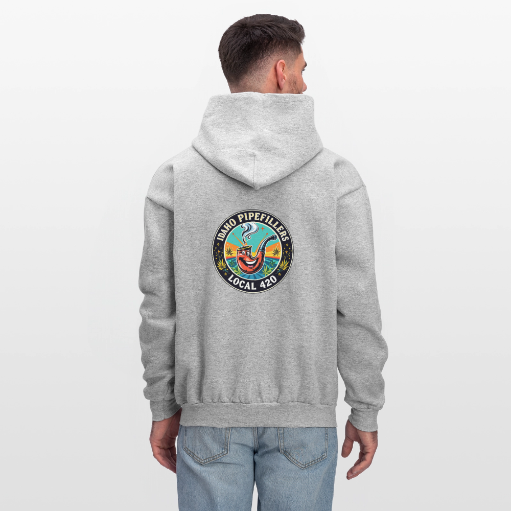 IDAHO PIPEFILLERS LOCAL 420 F/B DESIGN Men's Hoodie - heather gray