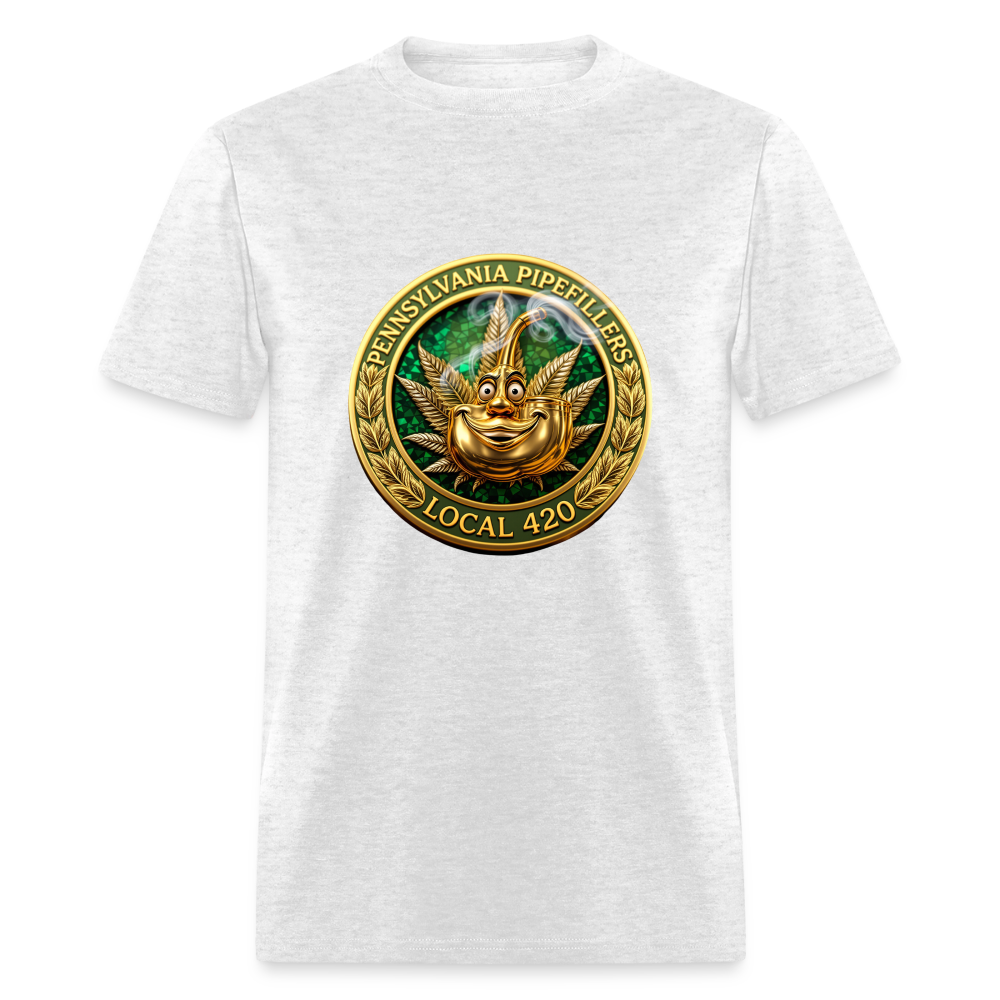 PENNSYLVANIA PIPEFILLERS LOCAL 420 F/B DESIGNS Men's T-Shirt - light heather gray