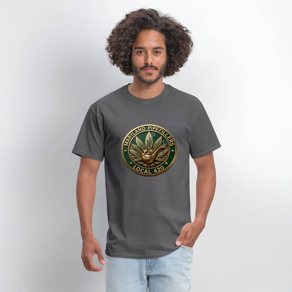 MARYLAND PIPEFILLERS LOCAL 420 Men's T-Shirt - charcoal