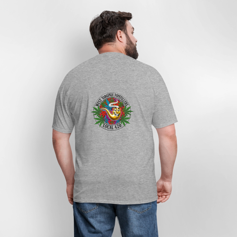 WEST VIRGINIA PIPEFILLERS LOCAL 420 F/B DESIGN Men's T-Shirt - heather gray