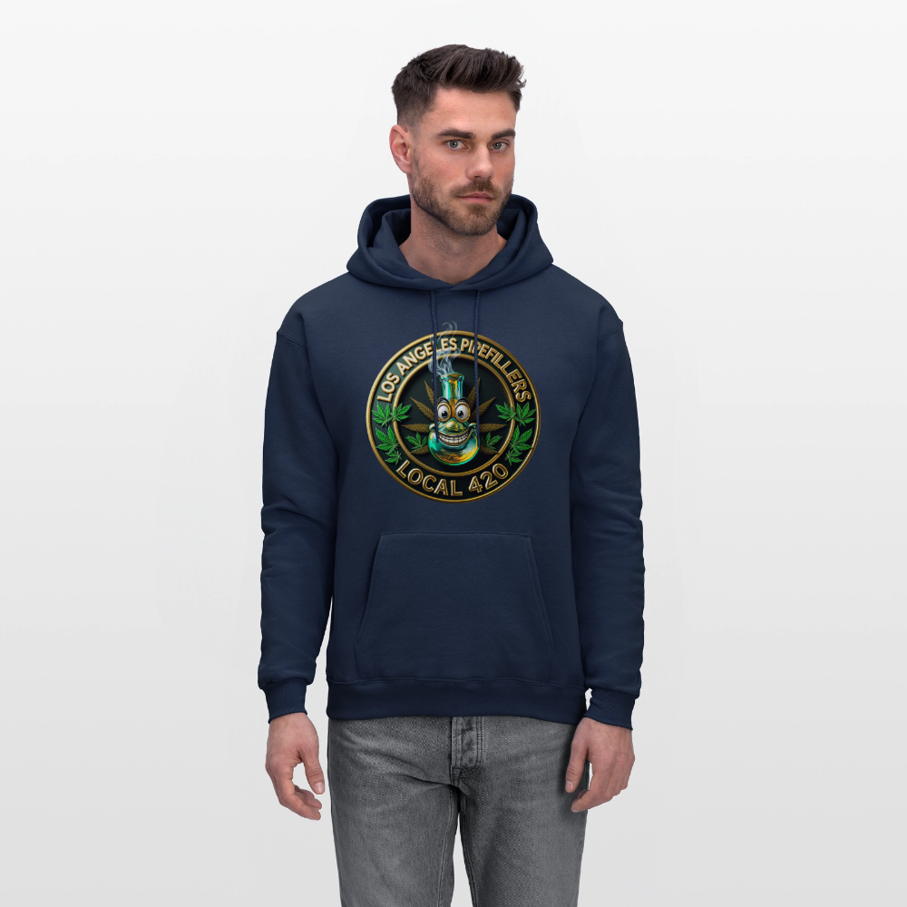 LOS ANGLES PIPEFILLERS LOCAL 420 Men's Hoodie - navy