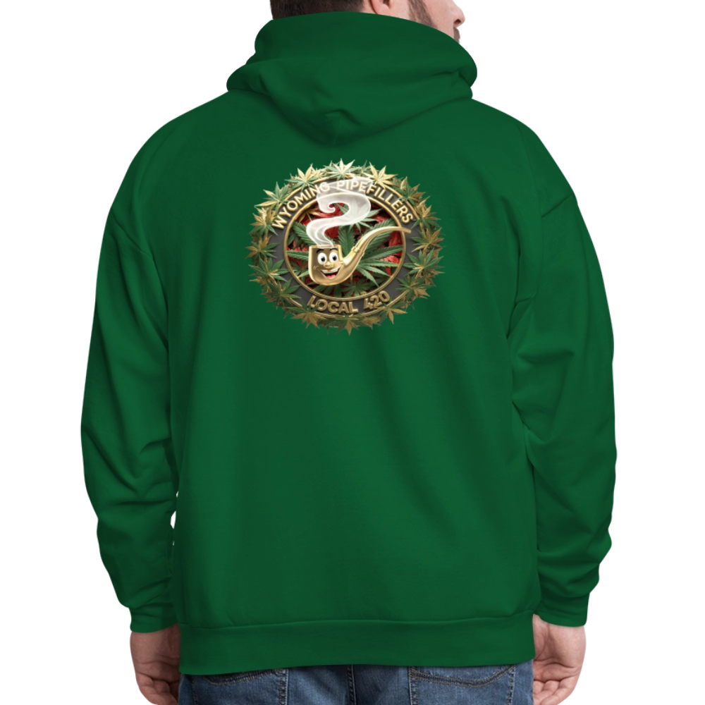 WYOMING PIPEFILLERS LOCAL 420 F/B DESIGN Men's Hoodie - forest green