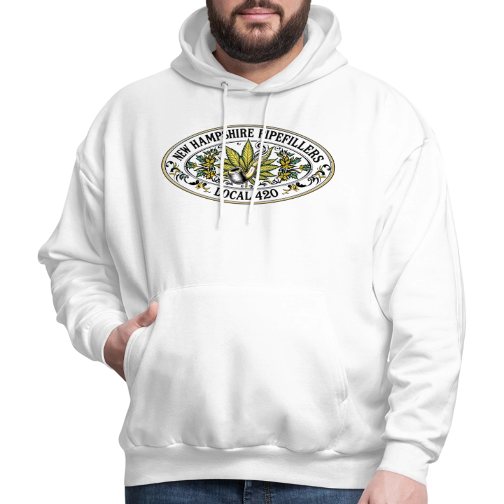 NEW HAMPSHIRE PIPEFILLERS LOCAL 420 Men's Hoodie - white