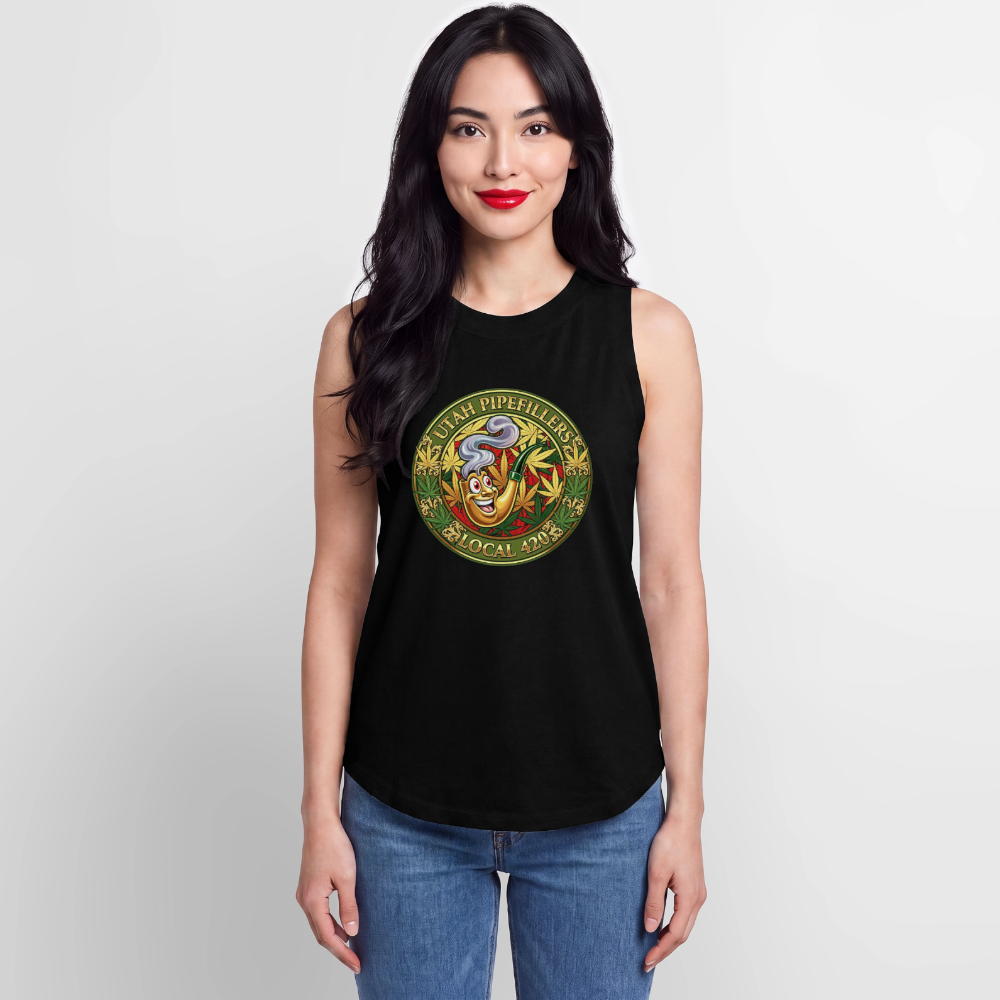 UTAH PIPEFILLERS LOCAL 420 Women's Relaxed Tank Top - black