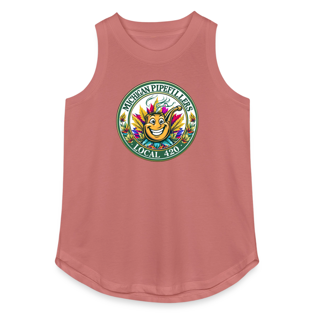MICHIGAN PIPEFILLERS LOCAL 420 Women's Relaxed Tank Top - mauve