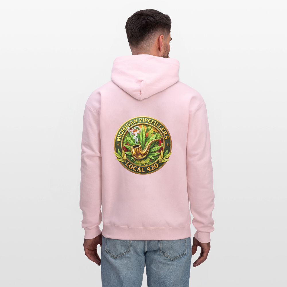 MICHIGAN PIPEFILLERS LOCAL 420 F/B DESIGN Men's Hoodie - pale pink