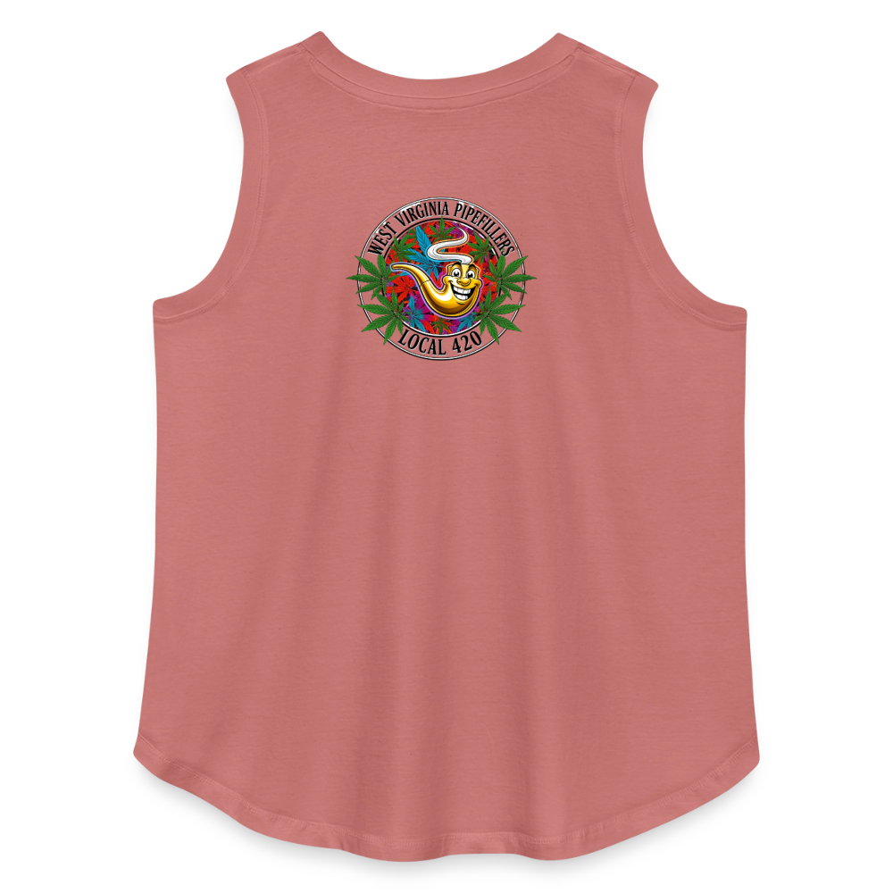 WEST VIRGINIA PIPEFILLERS LOCAL 420 F/B DESIGN Women's Curvy Relaxed Tank Top - mauve