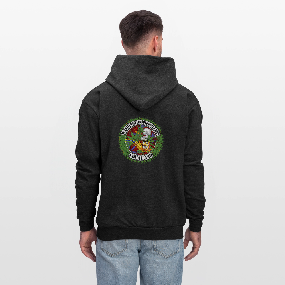 WASHINGTON PIPEFILLERS LOCAL 420 F/B DESIGN Men's Hoodie - charcoal grey