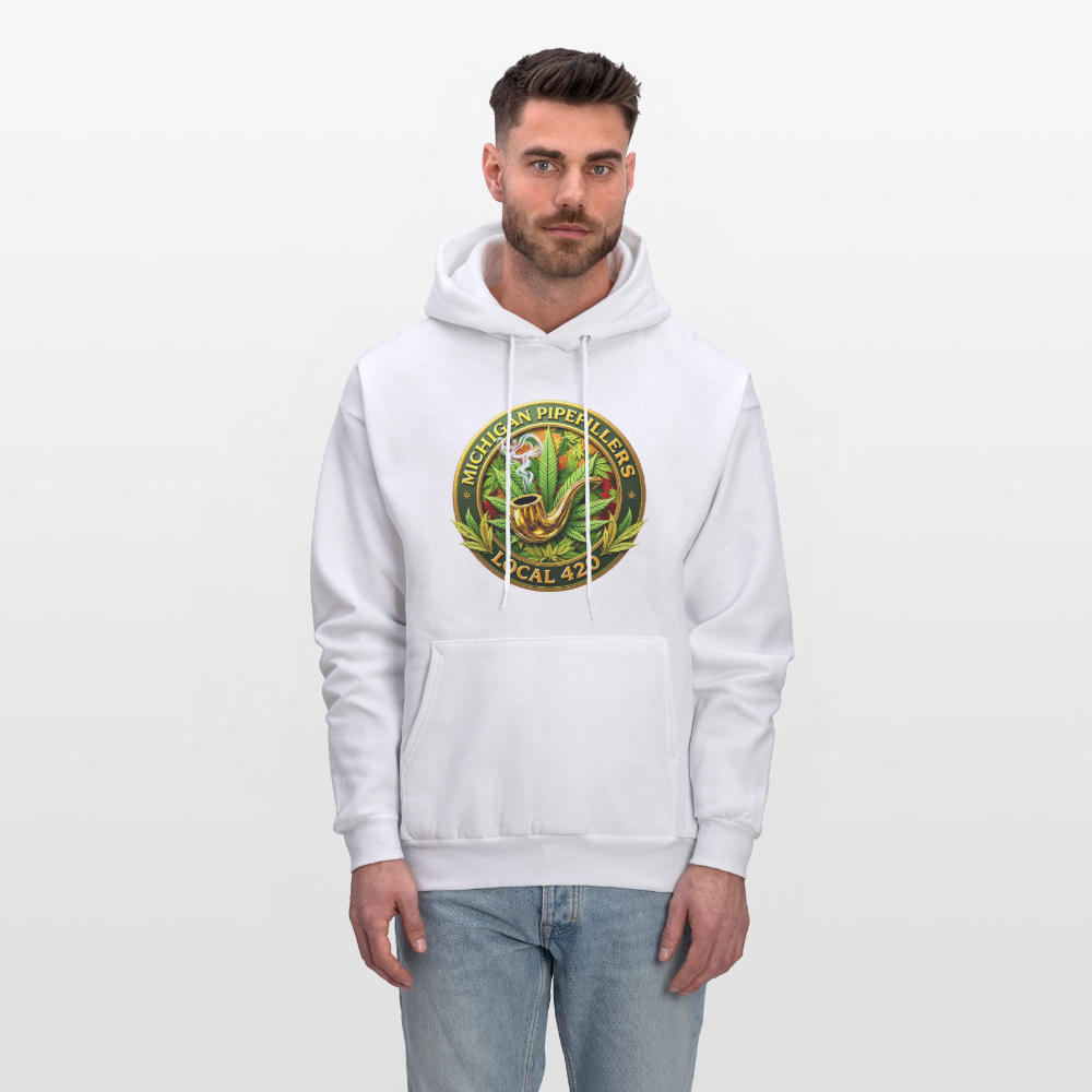 MICHIGAN PIPEFILLERS LOCAL 420 F/B DESIGN Men's Hoodie - white