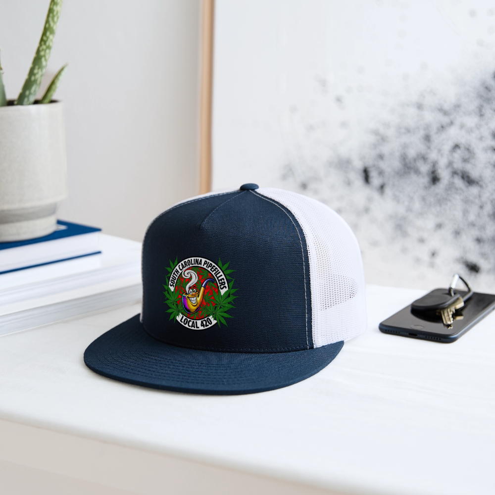 SOUTH CAROLINA PIPEFILLERS LOCAL 420 Trucker Hat - navy/white