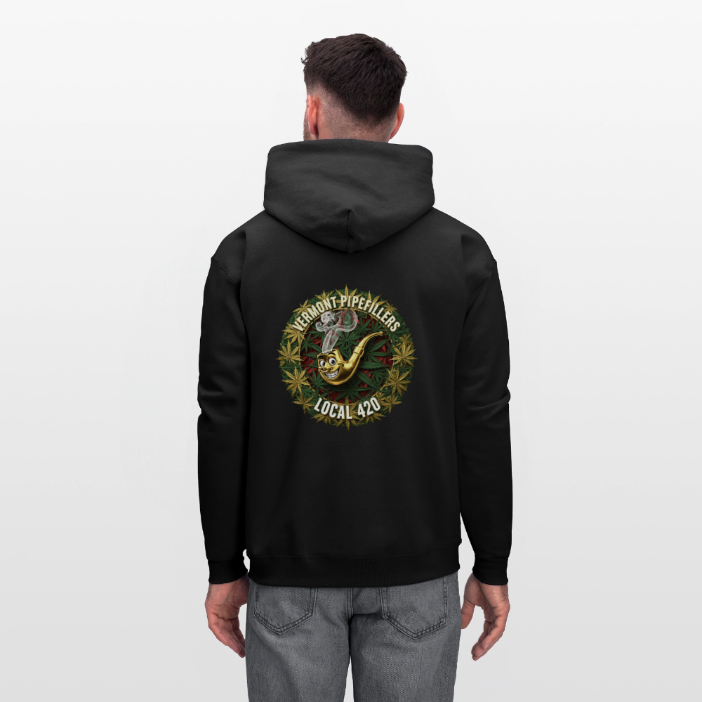 VERMONT PIPEFILLERS LOCAL 420  F/B DESIGN Men's  Hoodie - black
