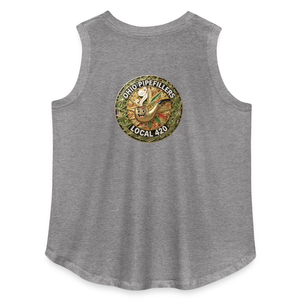 OHIO PIPEFILLERS LOCAL 420  F/B DESIGNS Women's Curvy Relaxed Tank Top - granite heather 