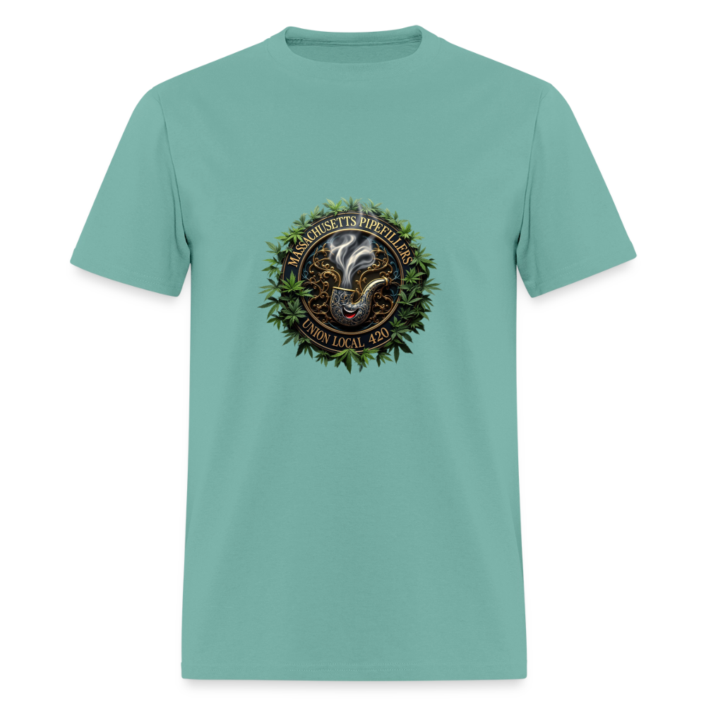 MASSACHUSETTS PIPEFILLERS UNION LOCAL 420 Men's T-Shirt - aquatic