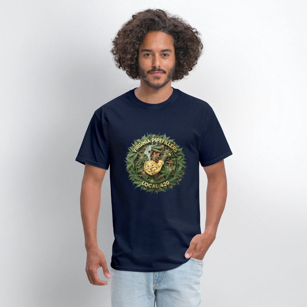 VIRGINIA PIPEFILLERS LOCAL 420 Men's T-Shirt - navy