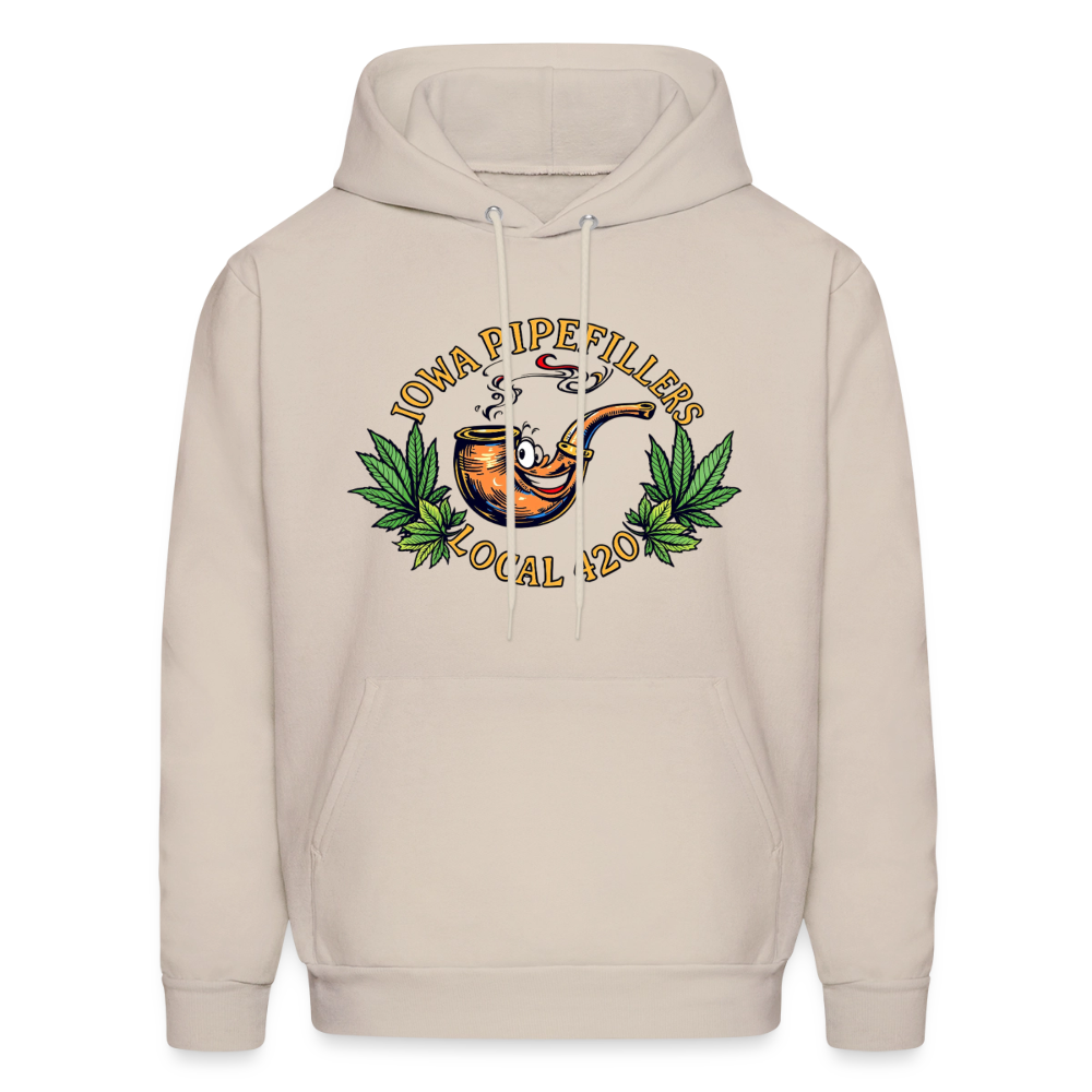 IOWA PIPEFILLERS LOCAL 420 Men's Hoodie - Sand