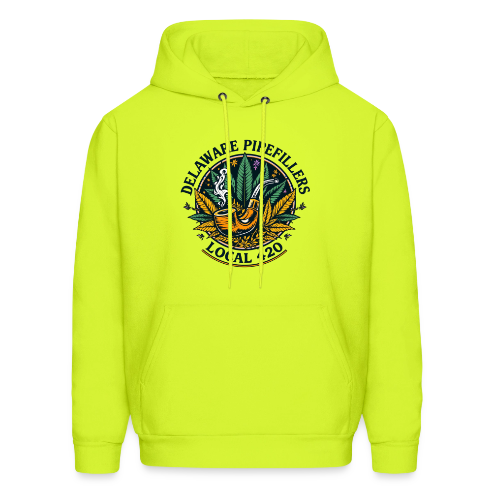 DELAWARE PIPEFILLERS LOCAL 420 Men's Hoodie - safety green