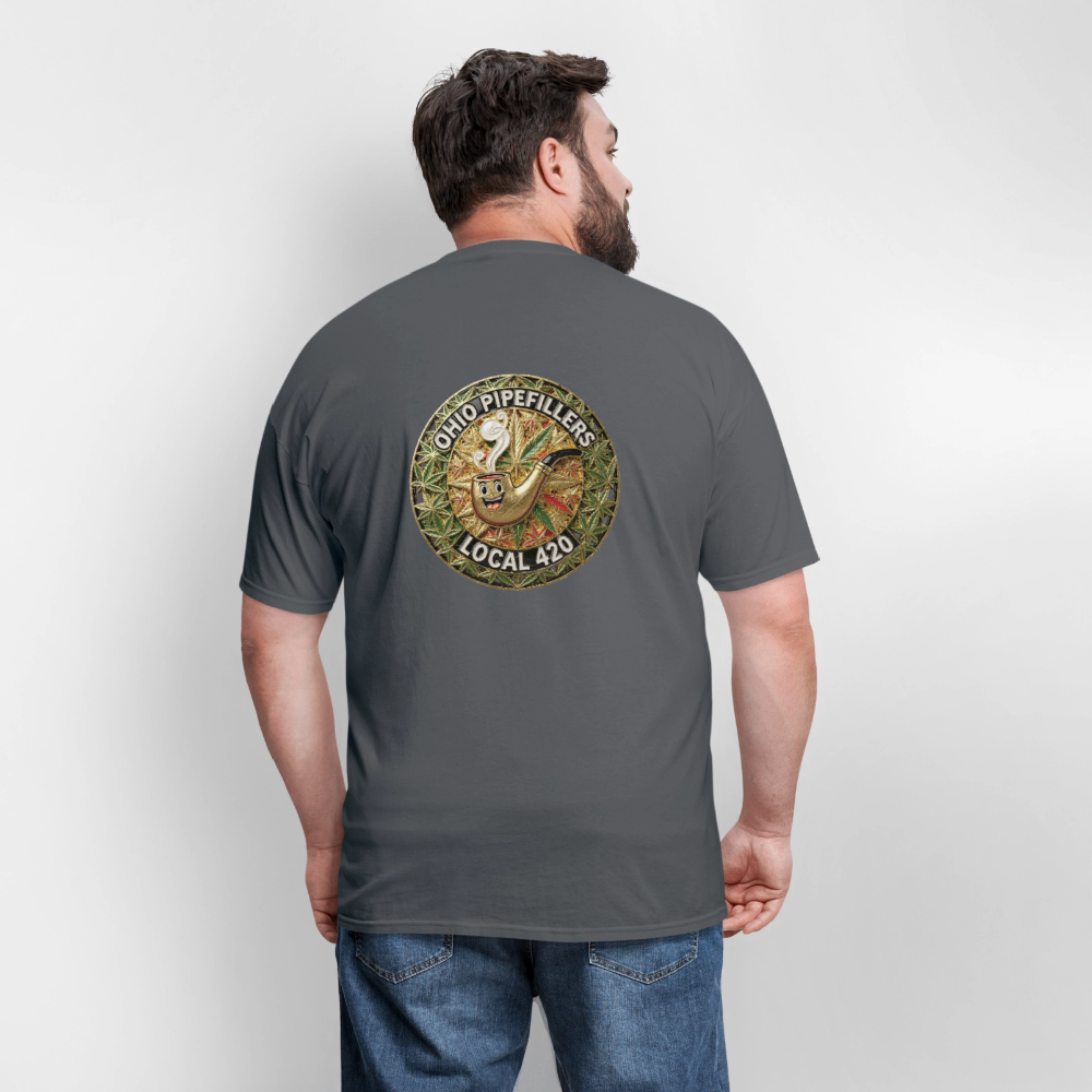OHIO PIPEFILLERS LOCAL 420  F/B DESIGNS Men's T-Shirt - charcoal
