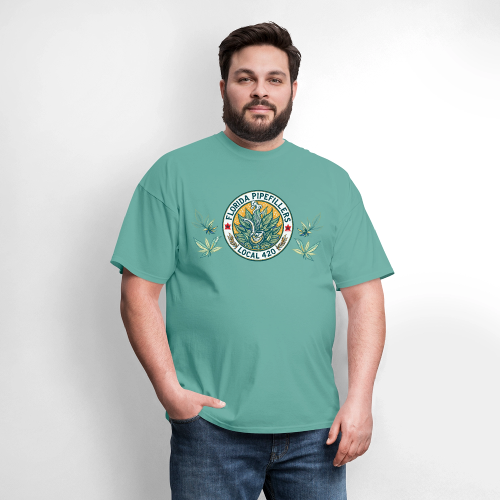 FLORIDA PIPEFILLERS LOCAL 420 Men's T-Shirt - aquatic