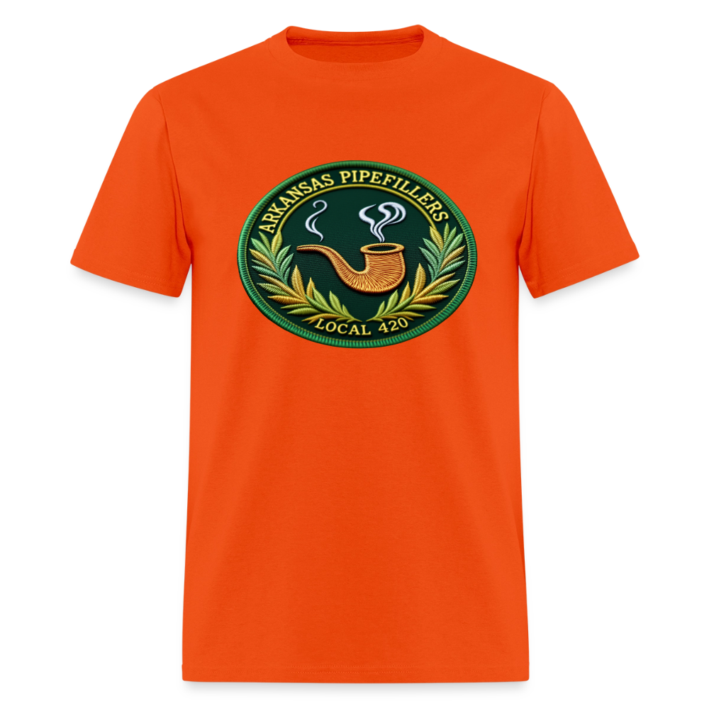 ARKANSAS PIPEFILLERS LOCAL 420 Men's T-Shirt - orange
