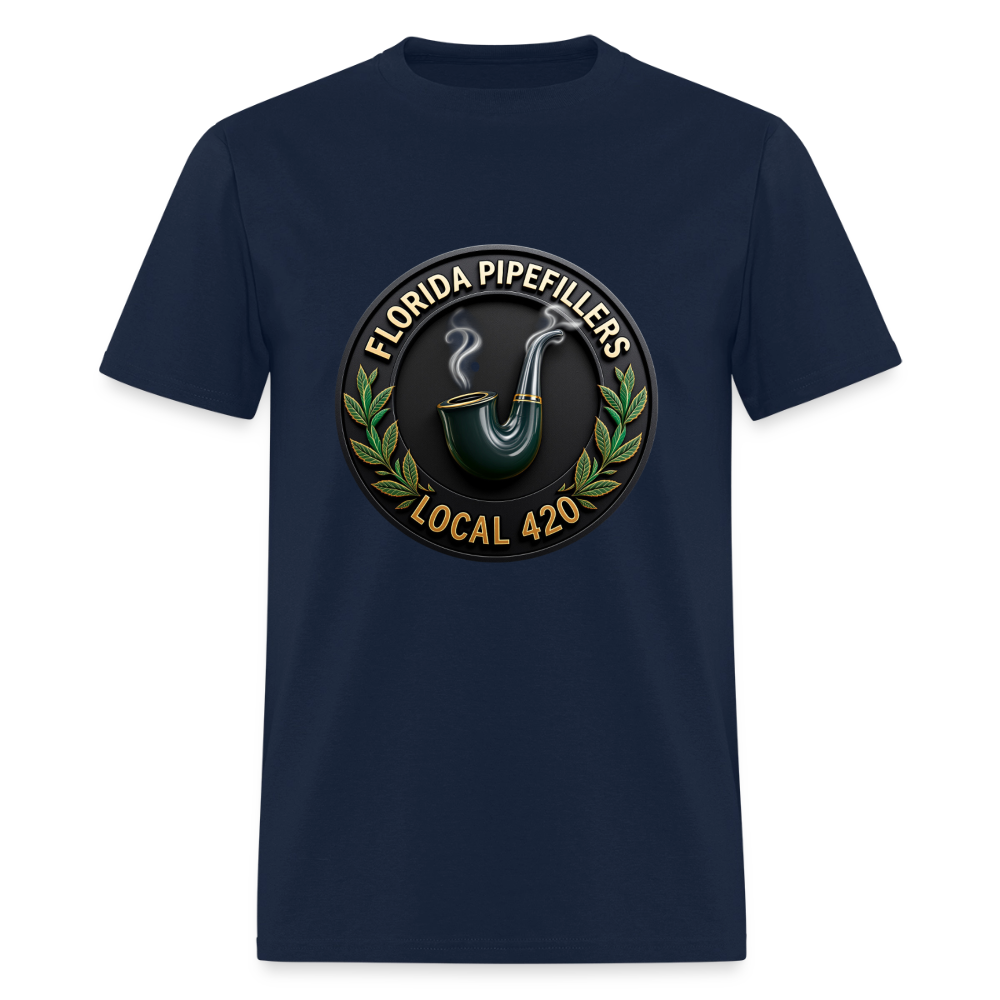 FLORIDA PIPEFILLERS LOCAL 420 Men's T-Shirt - navy