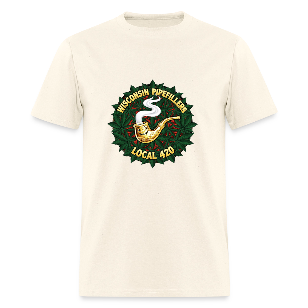 WISCONSIN PIPEFILLERS LOCAL 420 Men's T-Shirt - sweet cream heather