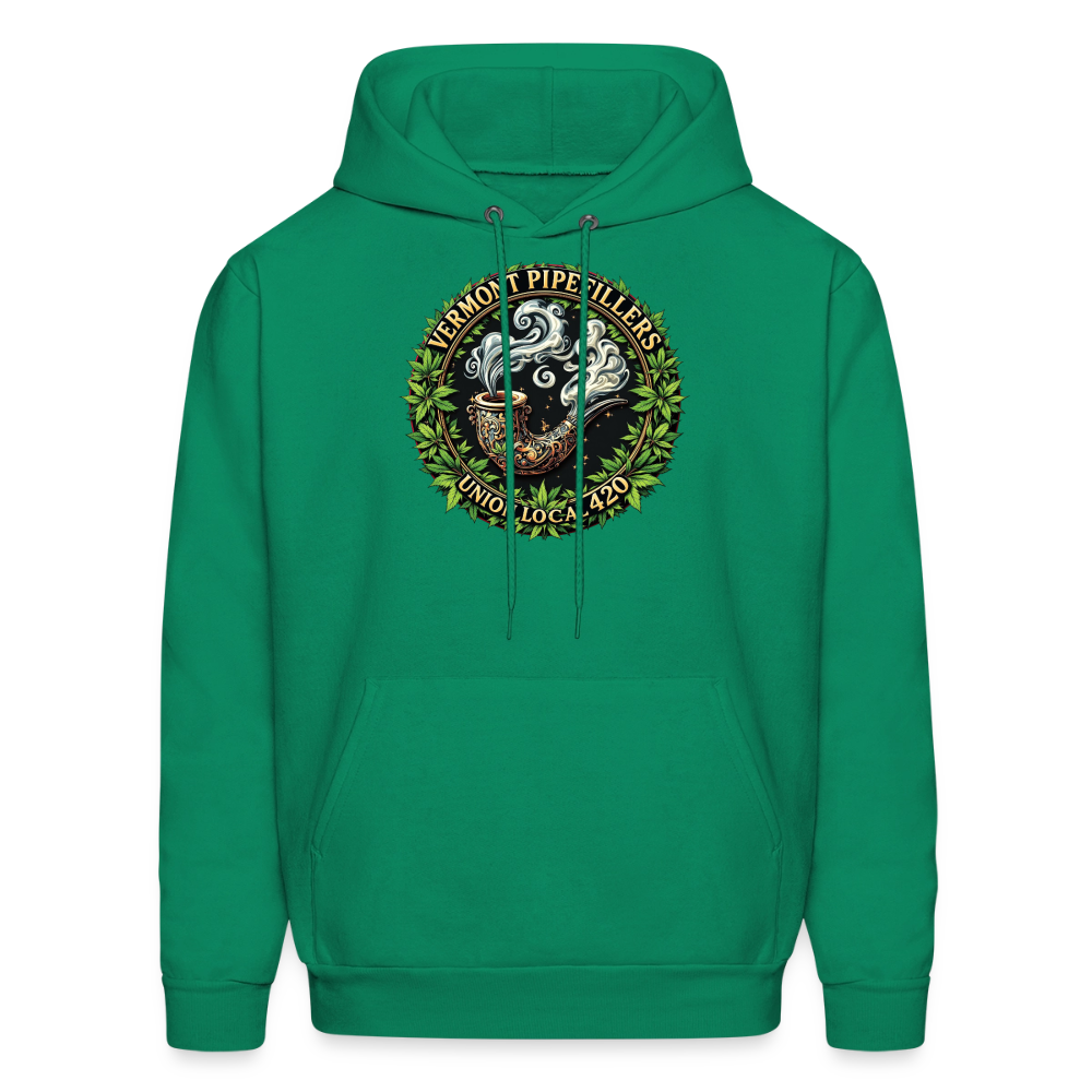 VERMONT PIPEFILLERS LOCAL 420 2 EMBLEM Men's Hoodie - kelly green