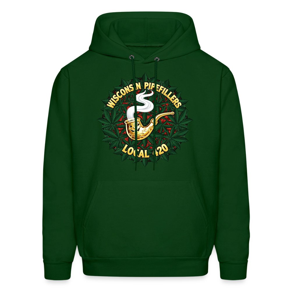 WISCONSIN PIPEFILLERS LOCAL 420 Men's Hoodie - forest green