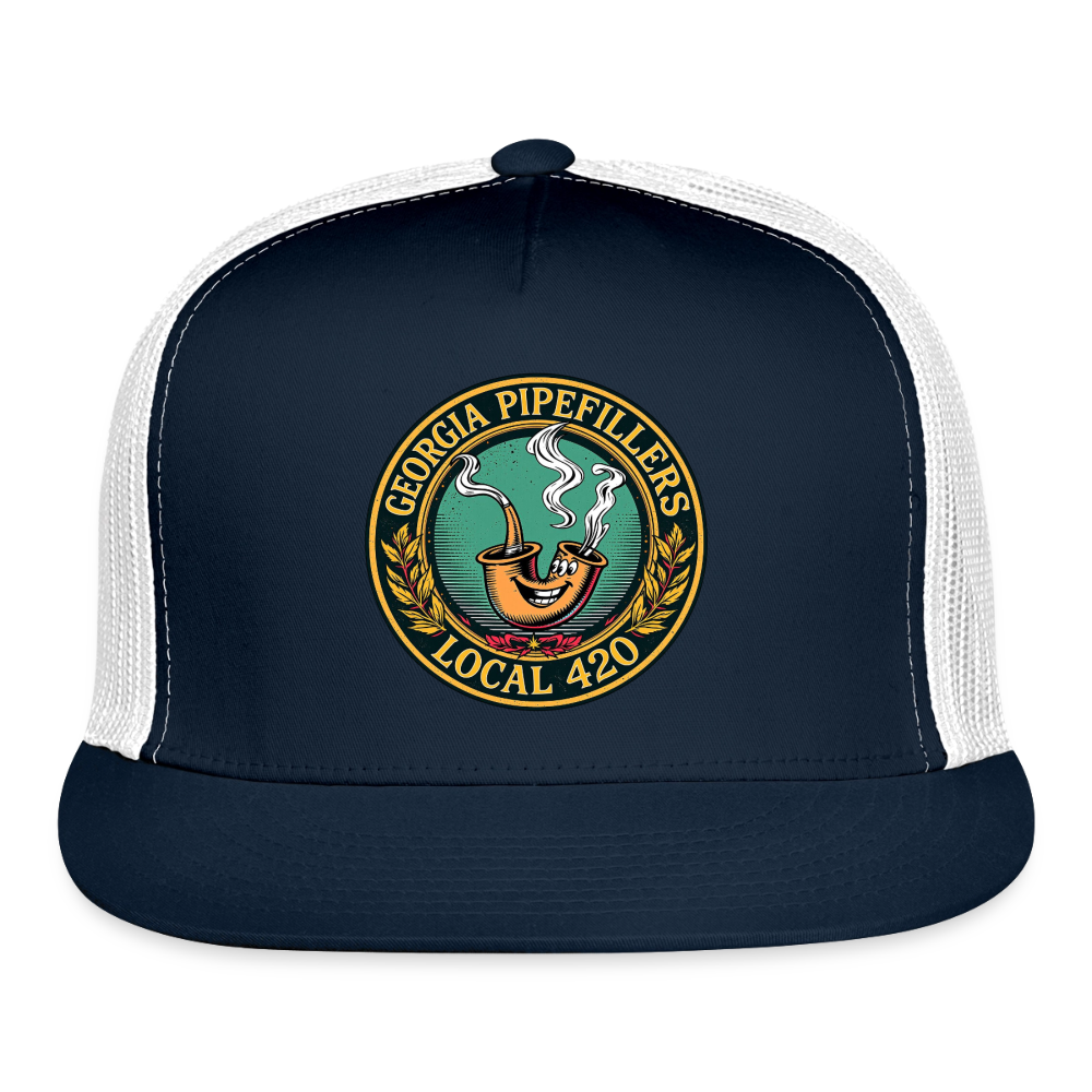 GEORGIA PIPEFILLERS LOCAL 420 Trucker Hat - navy/white