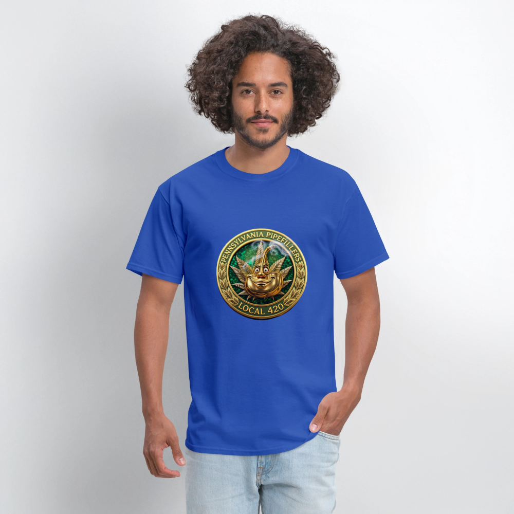 PENNSYLVANIA  PIPEFILLERS LOCAL 420 Men's T-Shirt - royal blue