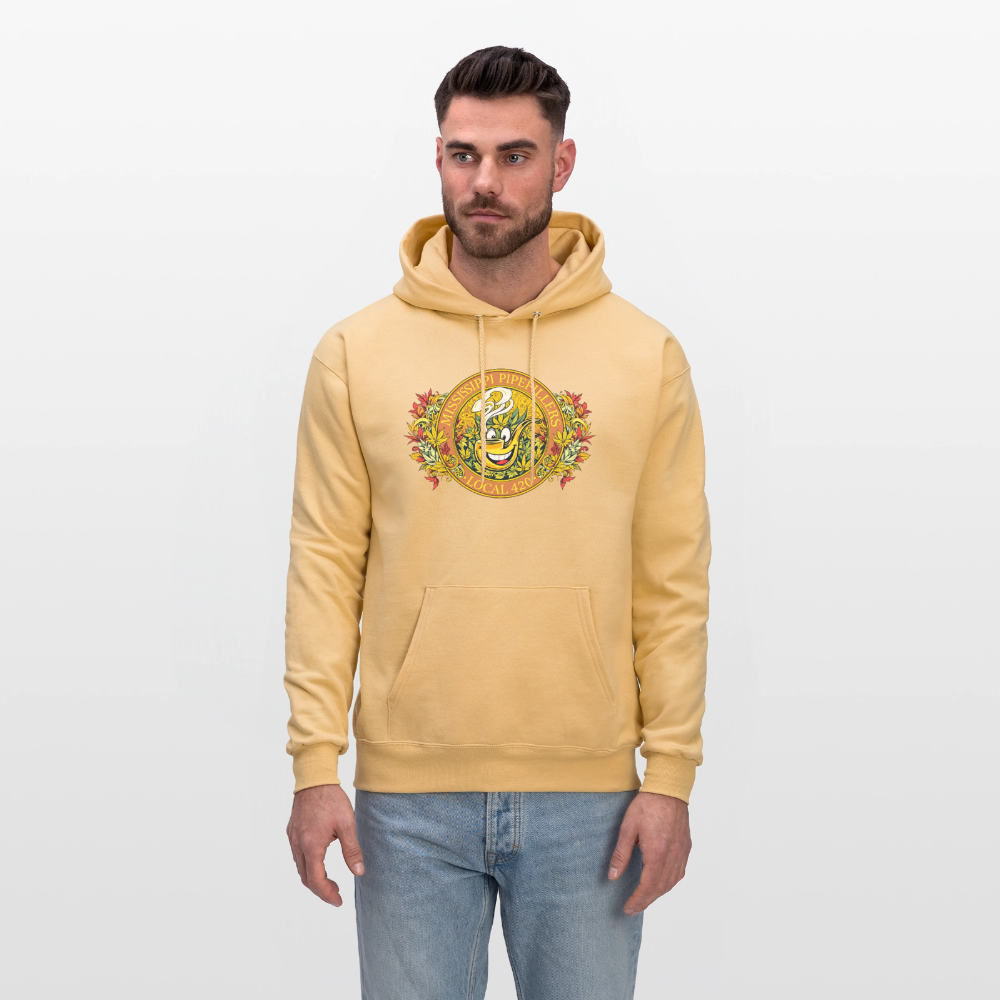 MISSISSIPPI PIPEFILLERS LOCAL 420 F/B DESIGNS Men's Hoodie - light gold 