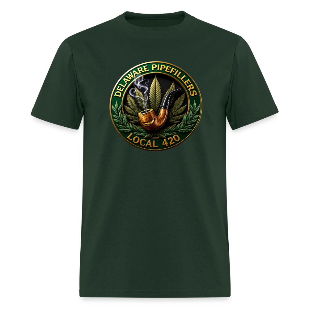 DELAWARE  PIPEFILLERS LOCAL 420 F/B DESIGN Men's T-Shirt - forest green