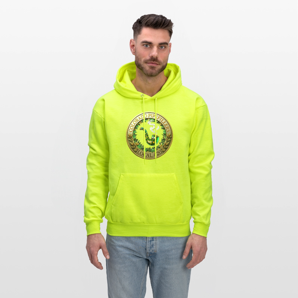 COLORADO PIPEFILLERS LOCAL 420 Men's Hoodie - safety green