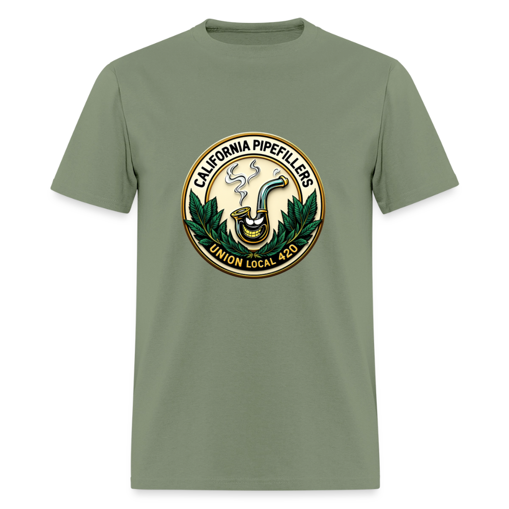 CALIFORNIA PIPEFILLERS UNION LOCAL 420 Men's T-Shirt - military green
