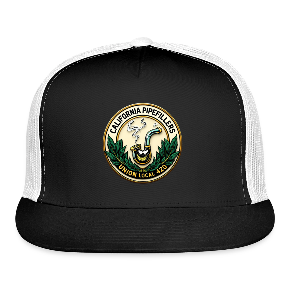 CALIFORNIA PIPEFILLERS UNION LOCAL 420 Trucker Hat - black/white