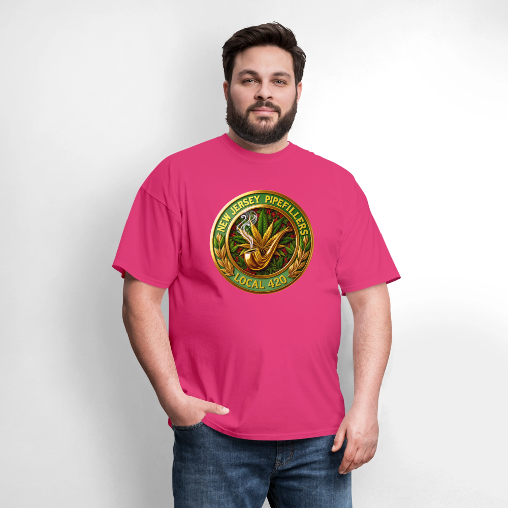 NEW JERSEY PIPEFILLERS LOCAL 420 Men's T-Shirt - fuchsia