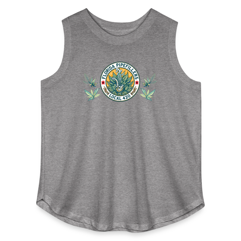 FLORIDA PIPEFILLERS LOCAL 420 F/B DESIGN Women's Curvy Relaxed Tank Top - granite heather 
