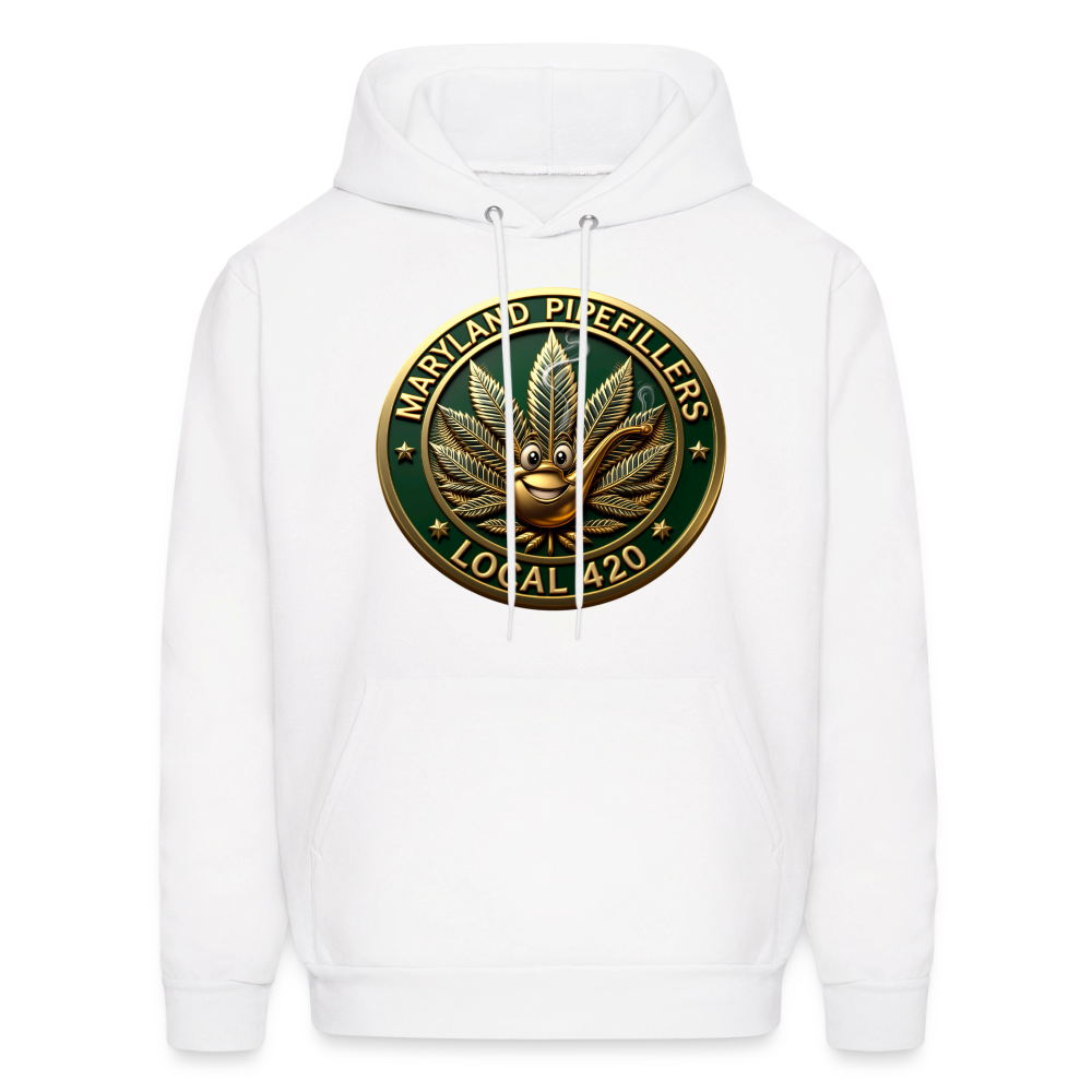 MARYLAND PIPEFILLERS LOCAL 420 Men's Hoodie - white