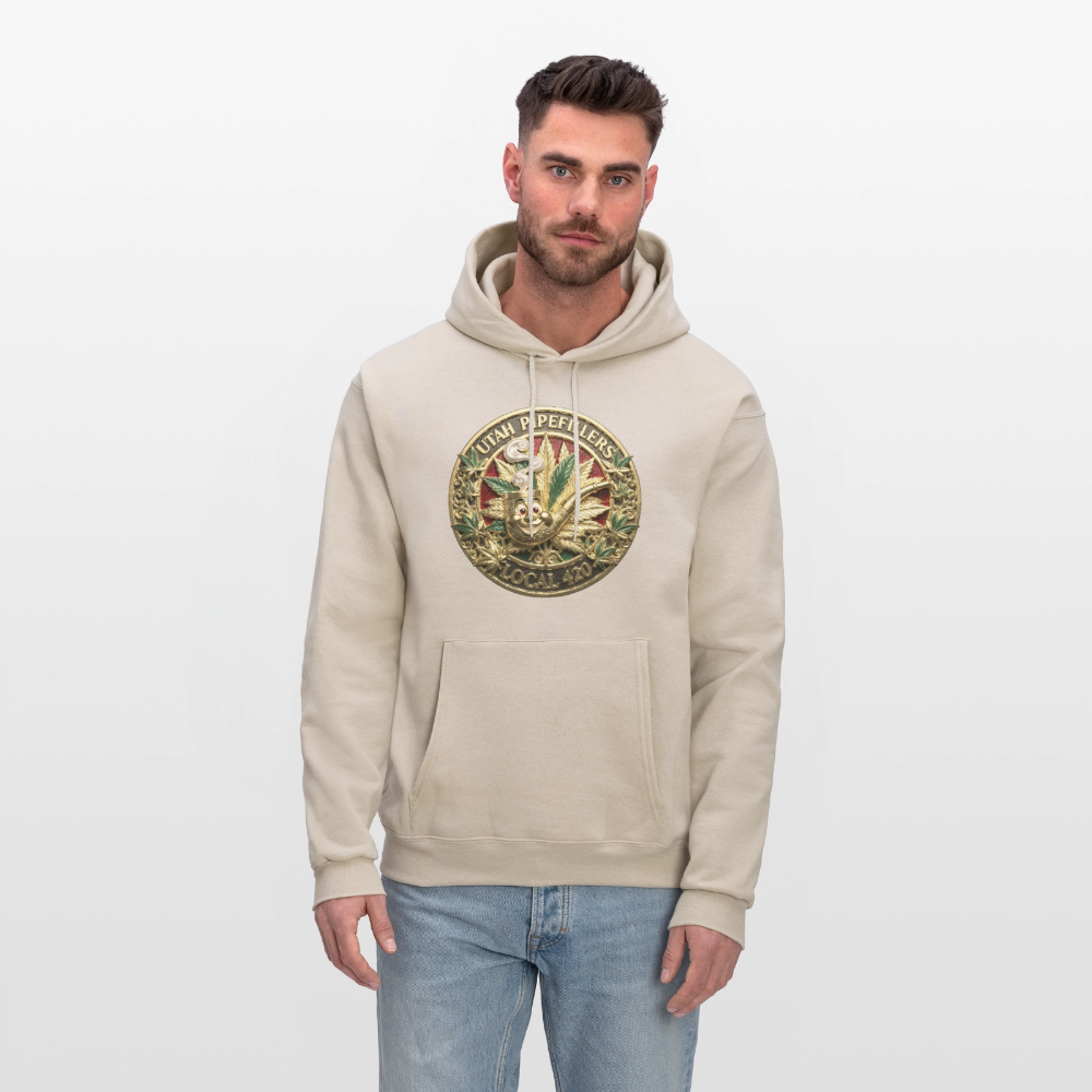 UTAH PIPEFILLERS LOCAL 420 F/B DESIGN Men's Hoodie - Sand