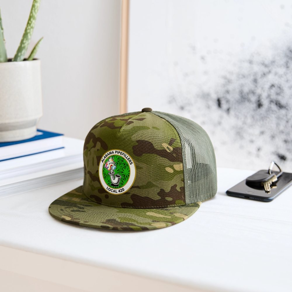 ALABAMA PIPEFILLERS LOCAL 420 Camo Trucker Hat - MultiCam\green
