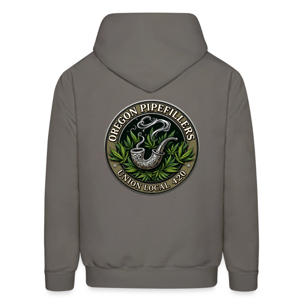 OREGON PIPEFILLERS UNION LOCAL 420 Men's Hoodie - asphalt gray