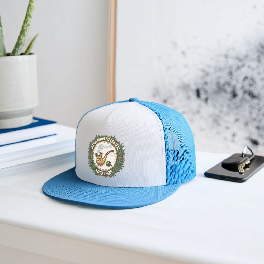 WASHINGTON PIPEFILLERS LOCAL 420 Trucker Hat - white/blue