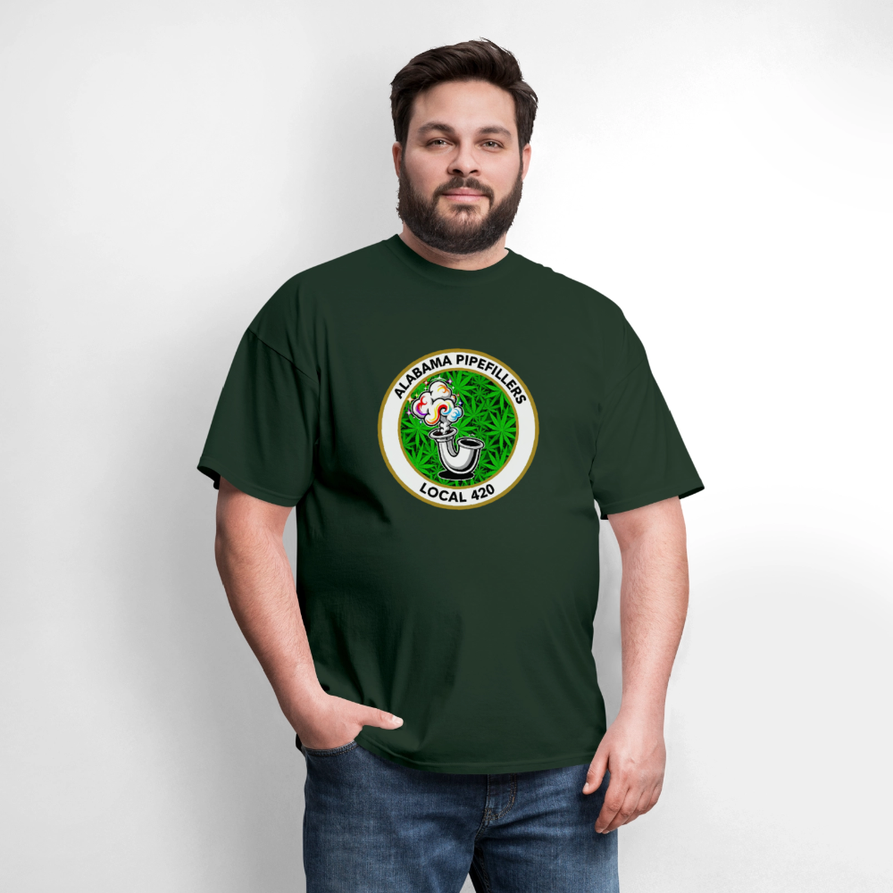 ALABAMA -PIPEFILLERS LOCAL 420 F/B EMBLEMS Men's T-Shirt - forest green