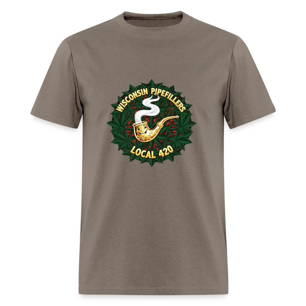 WISCONSIN PIPEFILLERS LOCAL 420 Men's T-Shirt - safari
