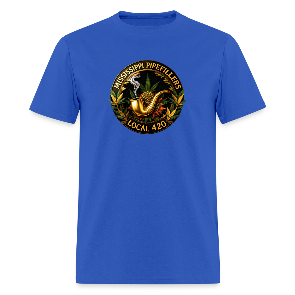 MISSISSIPPI PIPEFILLERS LOCAL 420 Men's T-Shirt - royal blue
