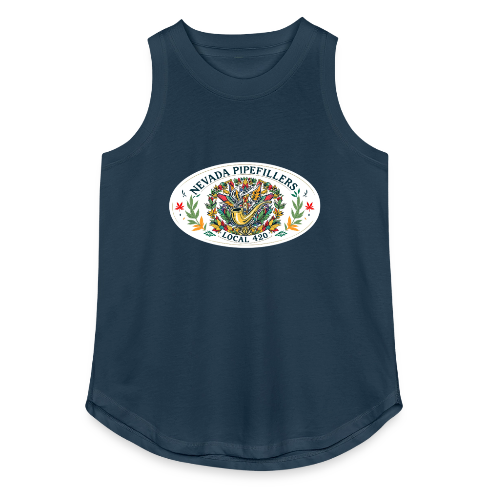 NEVADA PIPEFILLERS LOCAL 420 Women's Relaxed Tank Top - denim