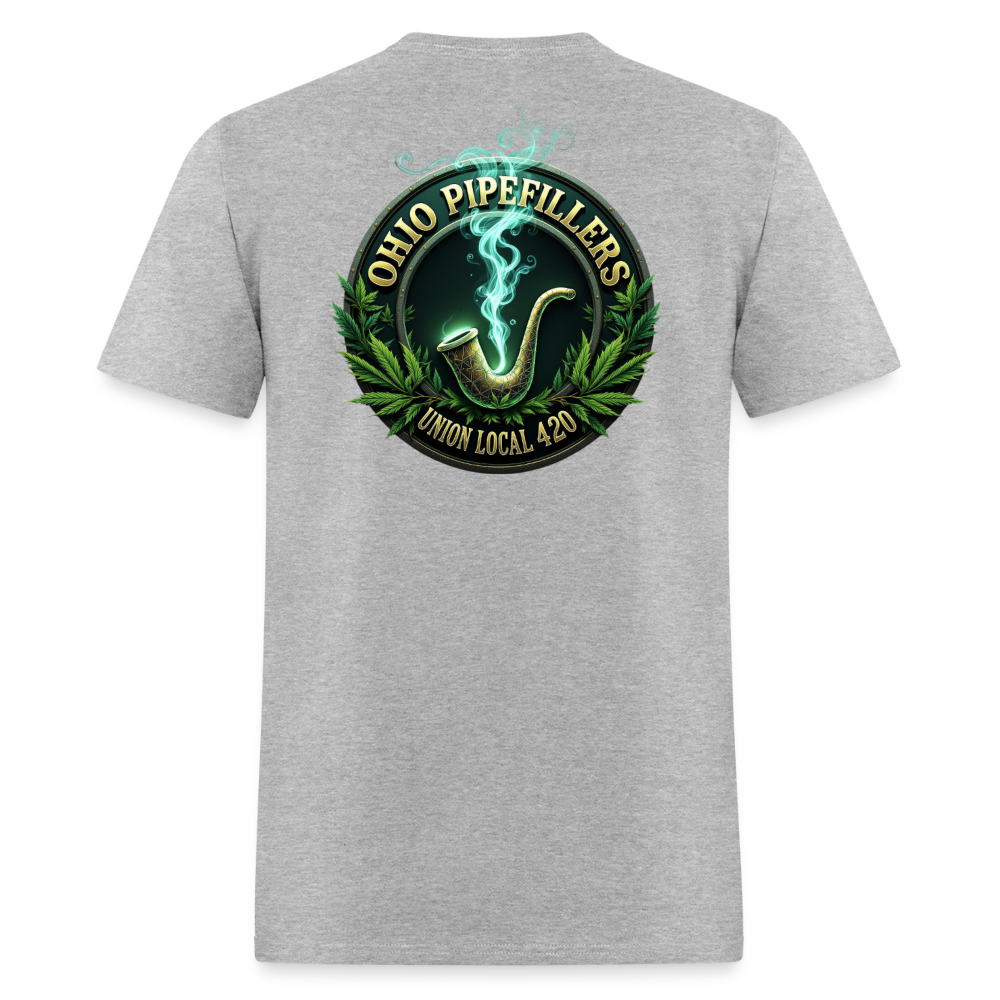 OHIO PIPEFILLERS UNION LOCAL 420 F/B DESIGNS Men's T-Shirt - heather gray