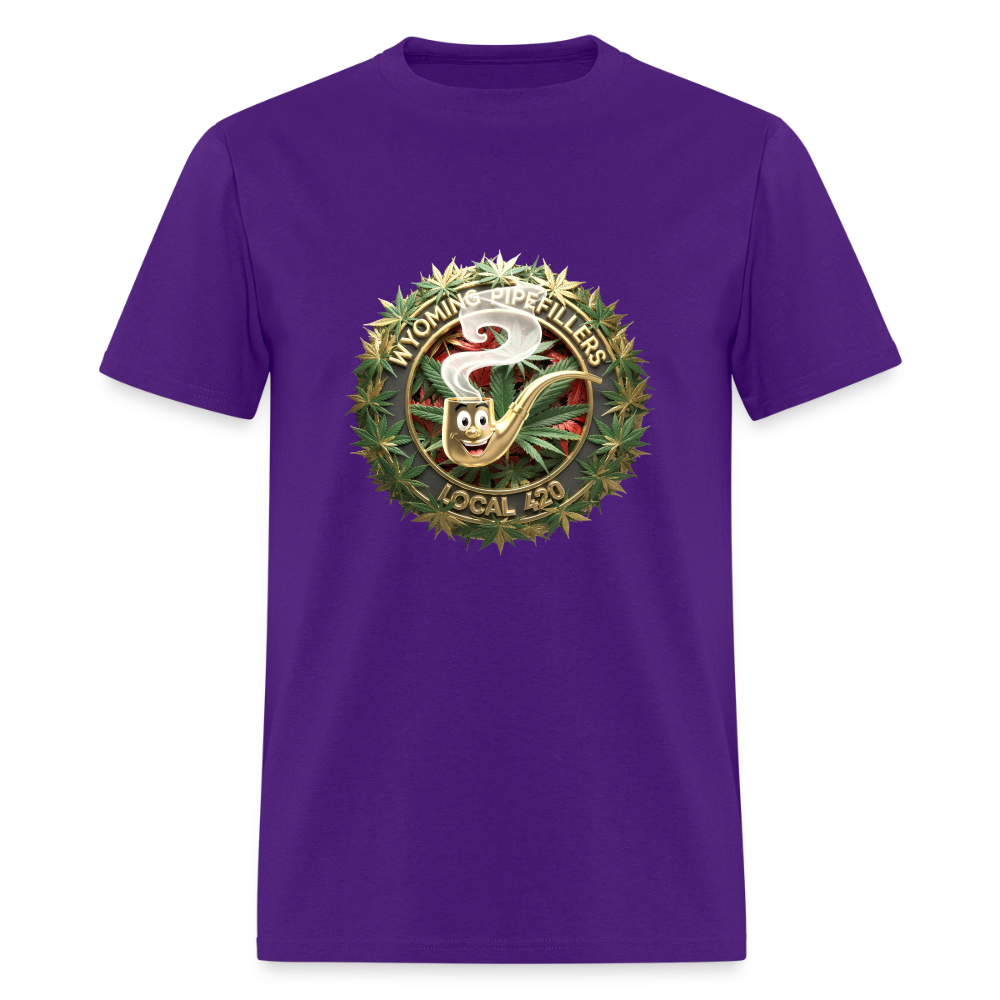 WYOMING PIPEFILLERS LOCAL 420 Men's T-Shirt - purple